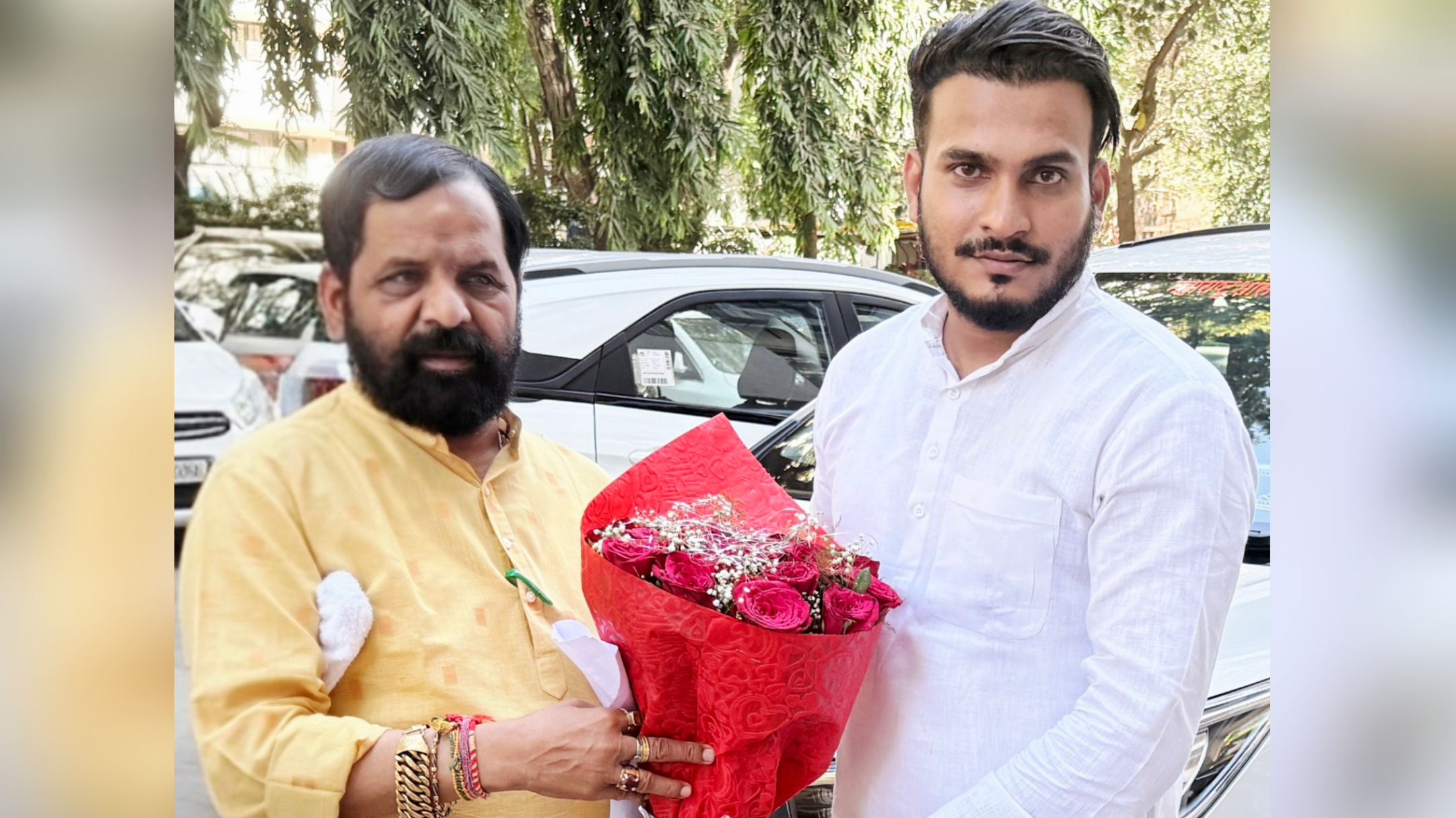 Ramzan Shaikh Congratulates Bharat Sheth Gogawale on His Appointment as Guardian Minister of Raigad District